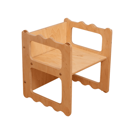 Stackable Wooden Chair for Kids, Chair-Table-Library